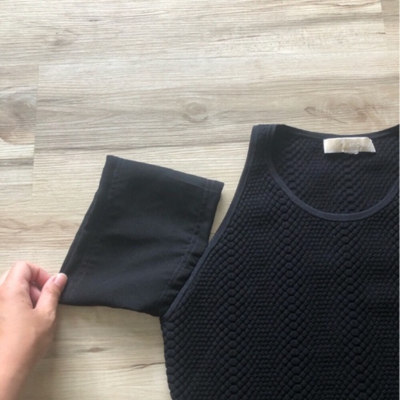 Michael Kors Black Bodycon Mini Dress Cold Shoulder - Picture 6 of 8